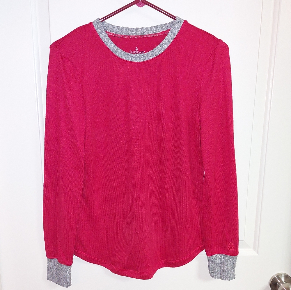 Women's Red Long Sleeve Holiday Sweater Shirt